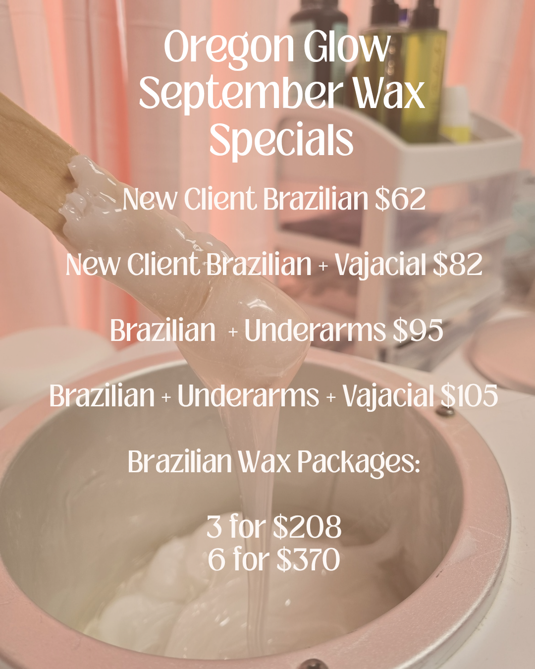 September Sale 6 Brazilian Waxes